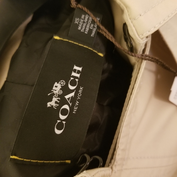 NWT Coach Pocelain Double Breast Short Trench Coat - Picture 7 of 8